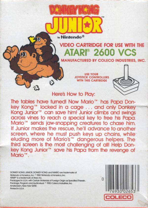 Donkey Kong Junior - Box Back