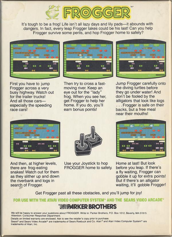 Frogger - Box Back