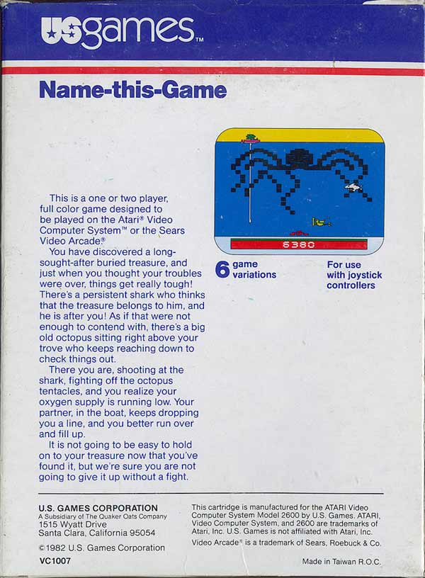 Name This Game - Box Back