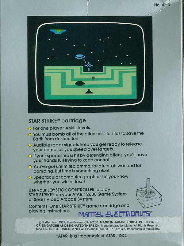 Star Strike - Box Back