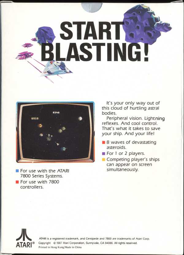 Asteroids - Box Back