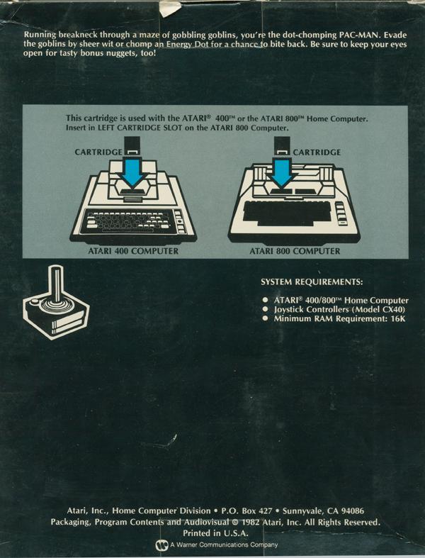 Pac-Man - Box Back