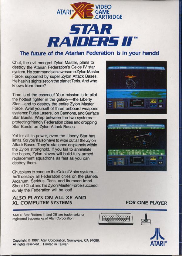 Star Raiders II - Box Back