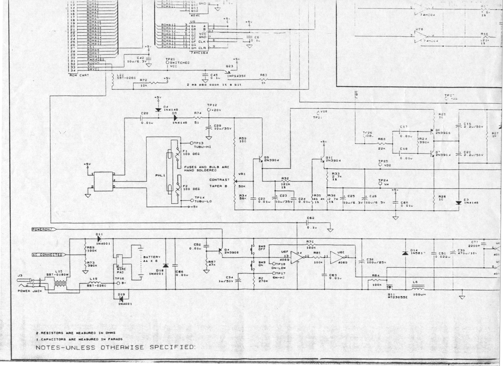 Atari Lynx System Board - Lower Left Corner