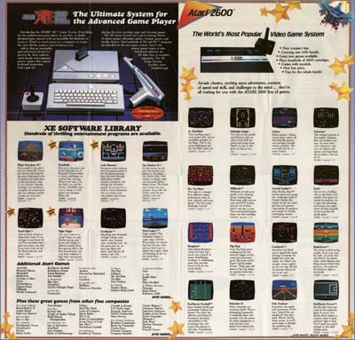 Page 2, Battlezone, Centipede, Crystal Castles, Defender II, Dig Dug, Galaxian, Joust, Jr. Pac-Man, Kangaroo, Midnight Magic, Millipede, Ms. Pac-Man, Pole Position, RealSports Football, RealSports Soccer, Solaris